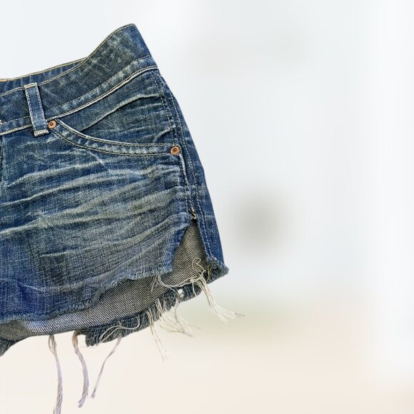 Vintage Y2k 2000s Hudson Jean Cut Off Hi-waisted Shorts Women's Size 27 - Picture 5 of 7